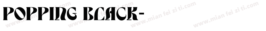 popping black字体转换